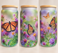 Verre fleuri Papillons 🦋🌸