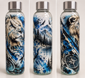 Gourde en verre personnalisée – Lion & Aventure 🦁💙