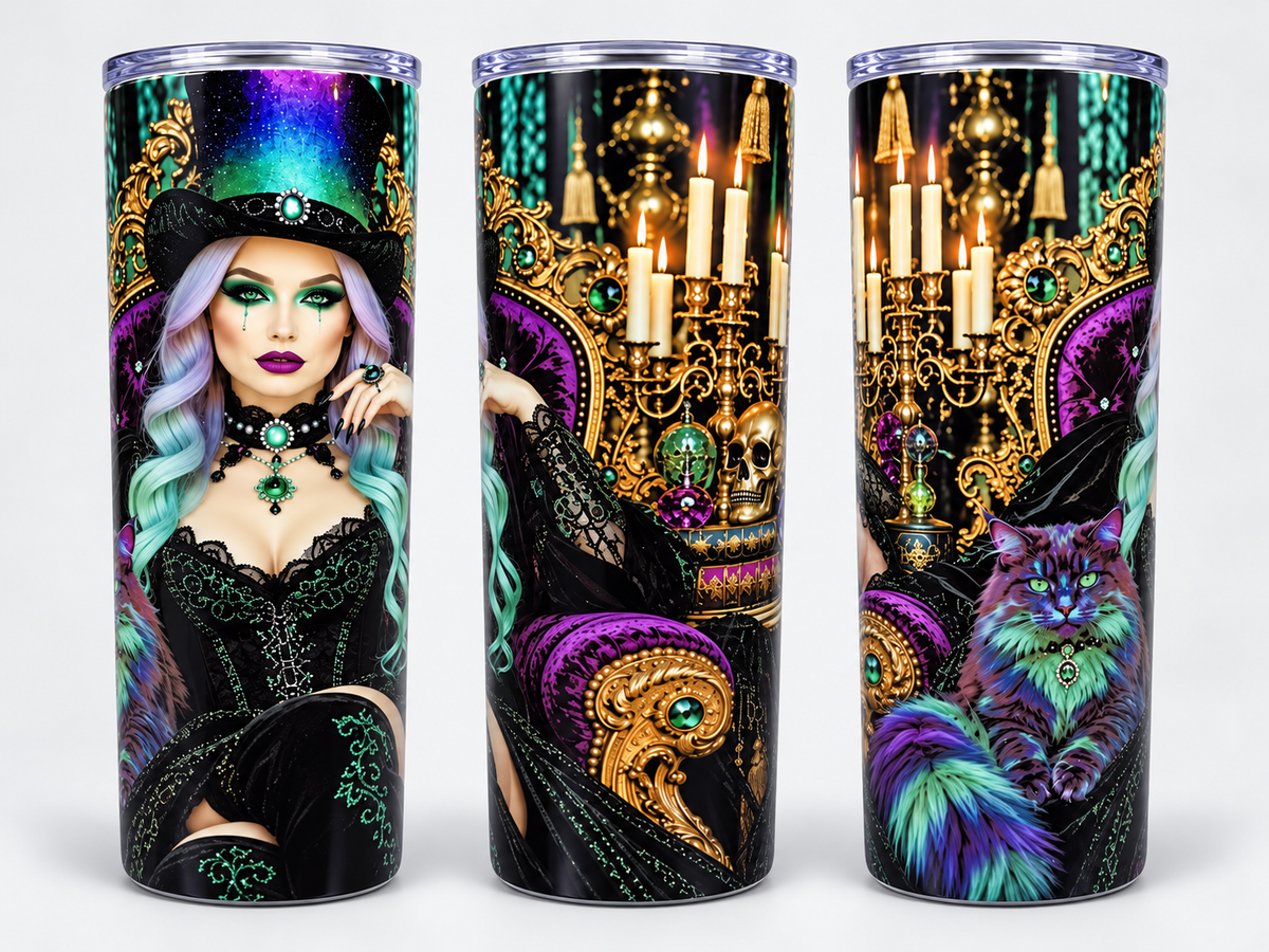 Gobelet Isotherme – Reine Mystique Gothique 💜🖤