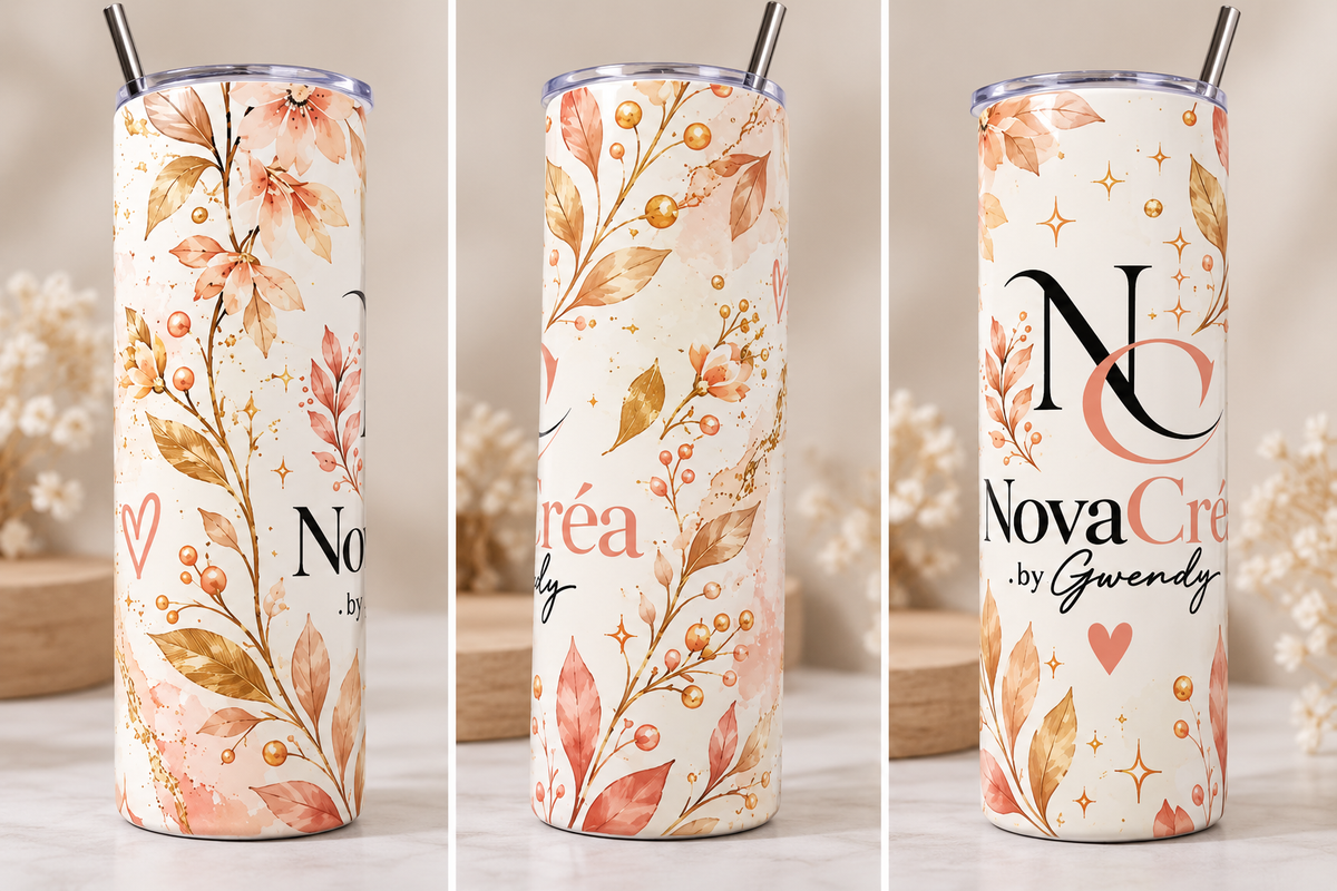 Gourde NovaCréa – Élégance florale 🌸