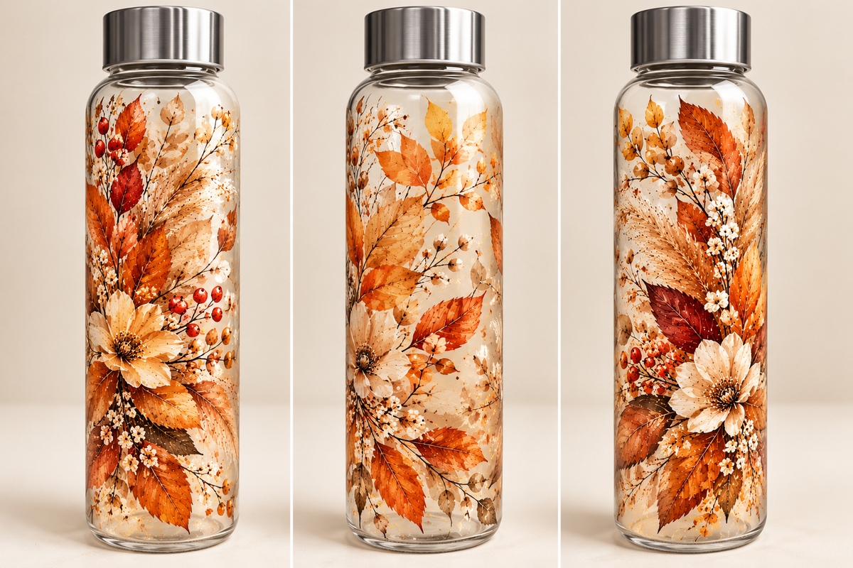 🍂 Gourde en verre – Collection Automne
