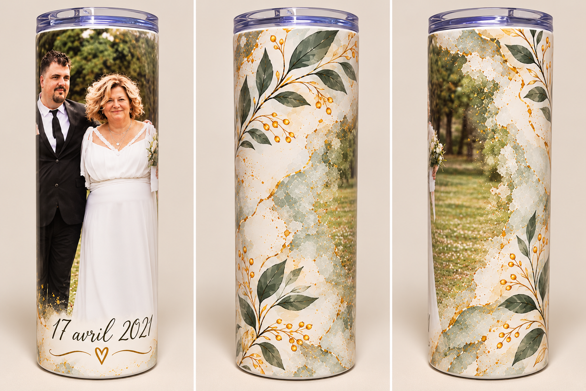Gourde personnalisée – Souvenir de mariage 💍