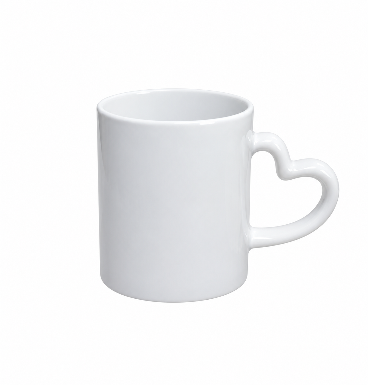 ❤️ Tasse personnalisable avec anse en forme de cœur