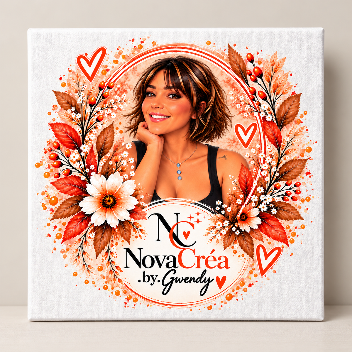 🧡 Toile personnalisée NovaCréa – 25 × 25 cm